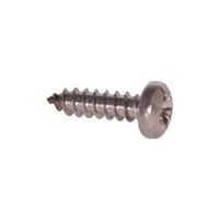 Apex Stainless Self Tapping Pan Head Pozi Screw 1/2" x 6 (100 Pack) in Stainless Steel