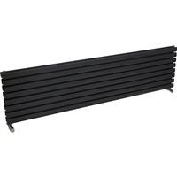 Ximax Bristol Double Horizontal Designer Radiator 468 x 1800mm 5147Btu in Anthracite Steel
