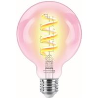 Philips WiZ LED Clear Filament Colour Smart Light Bulb G95 E27 6.3W