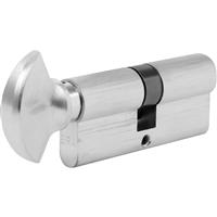 ERA 6 Pin Euro Thumbturn Cylinder 40-40mm Satin Nickel in Silver Brass