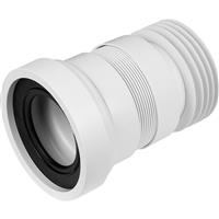 McAlpine Flexible Straight WC Connector 100mm-160mm WC-F18R in White Rubber