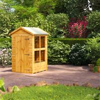 Powersheds Power Apex Potting Shed 4' x 4' in Natural Timber