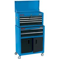 Draper Combined Roller Cabinet and Tool Chest in Blue Steel