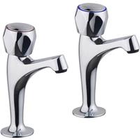 Ebb and Flo Ebb + Flo Contract Pillar Kitchen Taps (2 Pack) in Chrome Rubber