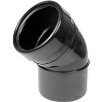 Aquaflow Bend 110mm 135deg Socket / Spigot in Black Plastic