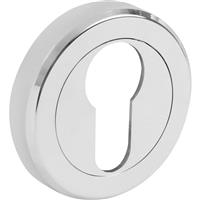 Serozzetta Escutcheon - Euro Profile Polished Chrome in Silver
