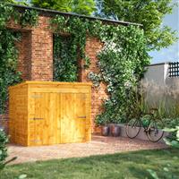Powersheds Power Pent Bike Shed 6' x 5' in Natural Timber