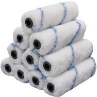 Pinnacle Nylon Polyamide Silver Stripe Roller Sleeves 4" (10 Pack) in White Resin