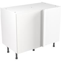 Kitchen Kit Flatpack Slab Kitchen Cabinet Base Blind Corner Unit Ultra Matt 1000mm in White MFC