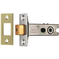 Eurospec Tubular Deadbolt 76mm Satin Stainless Steel in Silver