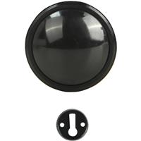 Lockworks Mortice Knob Set in Black Plastic