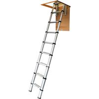Werner Telescopic Loft Ladder 2.9m Rubber