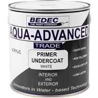 Bedec Aqua Advanced Primer & Undercoat Paint 2.5L in White Acrylic