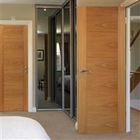 JB Kind Tigris Internal Door Pre-Finished 35 x 1981 x 610mm in Oak Veneer