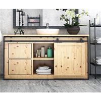 Coburn Flat Track Mini Top Mount Hanger One Door System 750mm - Finish in Black Nylon/Steel