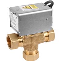Honeywell Home 3 Port Mid Position Valve 28mm in Chrome