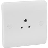 Scolmore Click Click Mode Socket 2A Round Pin in White Plastic