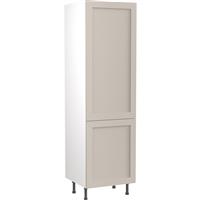 Kitchen Kit Flatpack Shaker Kitchen Cabinet Tall Fridge & Freezer 70/30 Unit Ultra Matt 600mm in Light Grey MFC