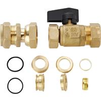 Salamander HomeBoost Mains Boosting Pump Fittings Kit in Gold Brass