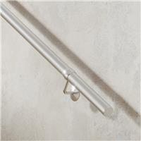 Rothley Indoor Handrail Kit Brushed Finish 3.6m in Chrome Stainless Steel