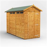 Powersheds Power Apex Security Shed 10' x 4' in Natural Timber
