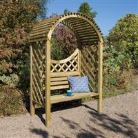 Rowlinson Keswick Arbour 207.5 (h) x 132cm (w) x 80cm (d) in Natural Timber