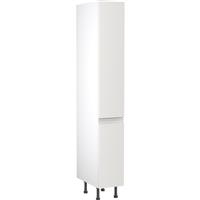 Kitchen Kit Flatpack J-Pull Kitchen Cabinet Tall Larder Unit Super Gloss 300mm in White MFC