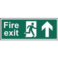 Centurion Fire Safety Sign Fire Exit Up 400x150