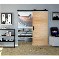 Rothley Luna Design Line Sliding Door System 2000mm 1-Door in Black Aluminium