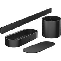 Hansgrohe WallStoris Bathroom Storage Kit Matt in Black Plastic