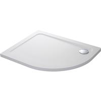 Mira Flight Safe Offset Quadrant Shower Tray 1000 x 800mm LH in White Acrylic Stone Resin