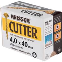 Reisser Cutter Pozi Screw 4.0 x 40mm (200 Pack) in Gold