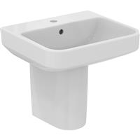 Ideal Standard i. life B Basin and Semi-Pedestal 50cm 1 Tap Hole in White Ceramic