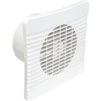 Airvent 150mm Low Profile Extractor Fan Humidistat in White ABS