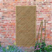 Forest Garden Wisley Lattice 90cm(w) x 3cm(d) x 180cm(h) (4 Pack) in Natural Timber