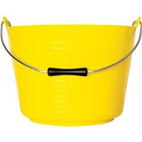 Red Gorilla Flexible Bucket 22L in Yellow Ldpe