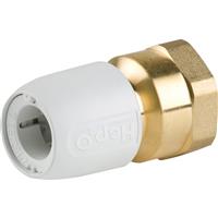 Hep2O Female Adaptor Brass Socket 15mm x 3/4" in White Plastic/Brass