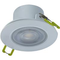 Integral LED Compact Eco IP65 Downlight 5.5W 510lm Warm in White Plastic