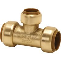 Pegler Yorkshire Tectite Classic Push Fit Reducing Tee 22mm x 22mm x 15mm in Gold Copper