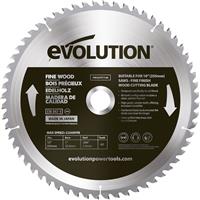Evolution Fine Wood Blade 255mm x 60T Steel