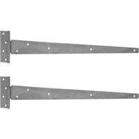 GateMate Medium Tee Hinges 600mm Galvanised (2 Pack) in Silver Galvanised Steel