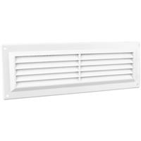 Louvre Vent Flyscreen 9" x 3" in White Aluminium