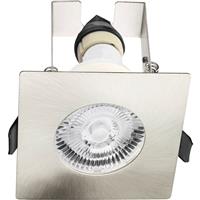 Integral LED Square Evofire IP65 Fire Rated Downlight Satin with Insulation Guard in Nickel