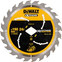 DeWalt Extreme Runtime Circular Saw Blade 190mm x Diamond Bore x 24T