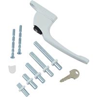 ERA Maxim Universal Espag Window Handle Inline White in White (Black Button)