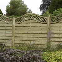 Forest Garden Europa Prague Fence Panel 6' x 6' (4 Pack) in Natural Timber