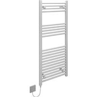 Kudox Electric Pre-Filled Flat Towel Radiator 1200 x 500mm 400W in White Steel