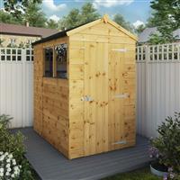 Mercia Shiplap Apex Shed 6' x 4' in Natural Timber