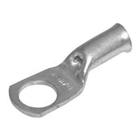Copper Tube Crimp Lugs 6mm2 Entry 8mm Hole (10 Pack) in Silver