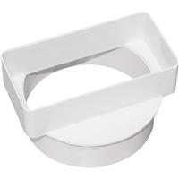 Airvent 100 Round to Rectangular Adaptor 100mm in White